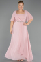 Robe de Soirée Grande Taille Longue Mousseline Poudre ABU6663