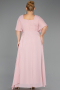 Robe de Soirée Grande Taille Longue Mousseline Poudre ABU6663