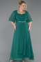 Robe de Soirée Grande Taille Longue Mousseline Émeraude ABU6663