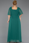 Robe de Soirée Grande Taille Longue Mousseline Émeraude ABU6663