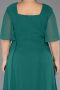 Robe de Soirée Grande Taille Longue Mousseline Émeraude ABU6663