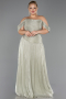 Robe De Soirée Grande Taille Longue Mousseline Menthe ABU6603