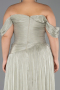 Robe De Soirée Grande Taille Longue Mousseline Menthe ABU6603
