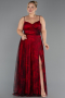Robe De Graduation Grande Taille Longue Rouge Bordeaux ABU6558