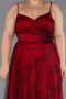Robe De Graduation Grande Taille Longue Rouge Bordeaux ABU6558