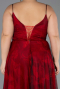 Robe De Graduation Grande Taille Longue Rouge Bordeaux ABU6558