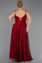 Robe De Graduation Grande Taille Longue Rouge Bordeaux ABU6558