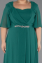 Robe de Soirée Grande Taille Longue Mousseline Émeraude ABU6663