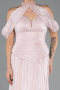 Robe de Soirée Longue Mousseline Poudre ABU6640