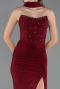 Robe de Soirée Longue Rouge Bordeaux ABU6657