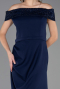Robe Grande Taille Longue Bleu Marine ABU6103
