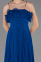 Robe de Soirée Longue Mousseline Bleu Saxe ABU4866