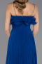 Robe de Soirée Longue Mousseline Bleu Saxe ABU4866