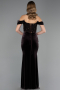 Robe de Soirée Longue Velours Brun ABU6664