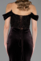 Robe de Soirée Longue Velours Brun ABU6664
