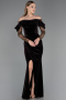 Robe de Soirée Longue Velours Brun ABU6668