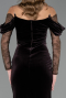 Robe de Soirée Longue Velours Brun ABU6668