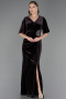 Robe de Soirée Grande Taille Longue Velours Longue Velours Brun ABU6669