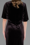 Robe de Soirée Grande Taille Longue Velours Longue Velours Brun ABU6669