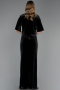 Robe de Soirée Grande Taille Longue Velours Longue Velours Noir ABU6669