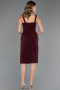 Tenue de Soirée Midi Rouge Bordeaux ABK2688