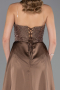 Robe de Soirée Longue Perlé Brun clair ABU6673