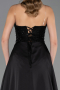 Robe de Soirée Longue Perlé Noir ABU6673