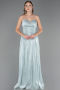 Robe de Soirée Longue Mousseline Menthe ABU6640