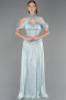 Robe de Soirée Longue Mousseline Menthe ABU6640