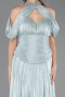 Robe de Soirée Longue Mousseline Menthe ABU6640