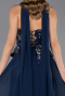 Robe de Soirée Longue Mousseline Bleu Marine ABU6665