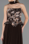 Robe de Soirée Longue Mousseline Brun ABU6665