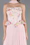 Robe de Soirée Longue Mousseline Poudre ABU6665
