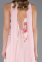 Robe de Soirée Longue Mousseline Poudre ABU6665