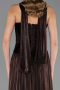 Robe de Soirée Longue Mousseline Brun ABU6666