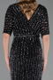 Robe De Invitation Grande Taille Midi Noir ABK2704