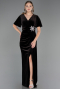 Robe de Soirée Grande Taille Longue Velours Longue Velours Brun ABU4317