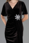 Robe de Soirée Grande Taille Longue Velours Longue Velours Brun ABU4317