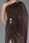 Robe de Soirée Longue Mousseline Brun ABU6675