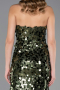 Robe de Soirée Longue Squameuse Kaki ABU6676