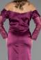 Robe de Soirée Grande Taille Longue Satin Prune ABU5831