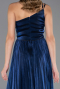 Robe de Soirée Longue Mousseline Bleu Marine ABU6678