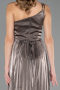 Robe de Soirée Longue Mousseline Vison ABU6678