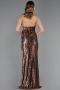 Robe de Soirée Longue Cuivre ABU6680
