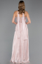 Robe de Soirée Longue Mousseline Poudre ABU6681