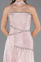 Robe de Soirée Longue Mousseline Poudre ABU6681