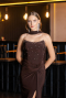 Robe de Soirée Longue Brun ABU6657