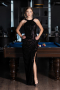 Robe de Soirée Longue Noir ABU6662