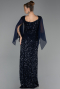 Robe De Soirée Grande Taille Longue Bleu Marine ABU6687