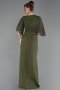 Robe de Soirée Grande Taille Longue Kaki ABU2979
